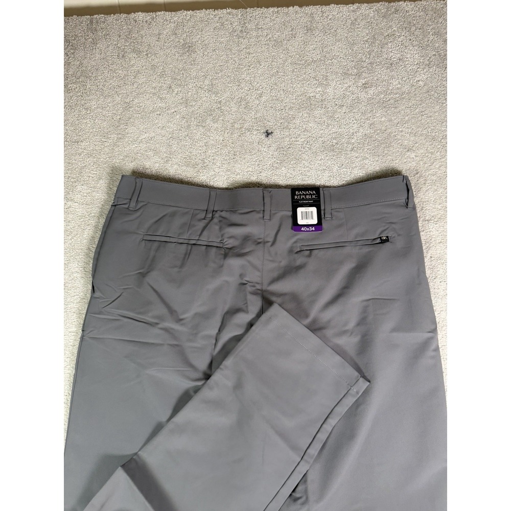 Banana Republic BR Flat Front Men's 5 Pocket Pants, Gray, Size 40x34 New